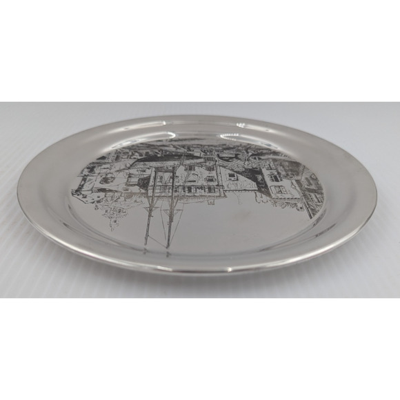 Gorham Sterling Silver Plate Little Boatyard Venice by Lionel Barrymore LE 8" - Picture 14 of 16